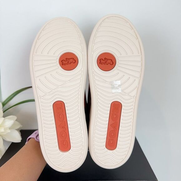 NWT Coach Clip Low Top Sneaker In Signature Canvas With Floral Print size US6 - Picture 9 of 12